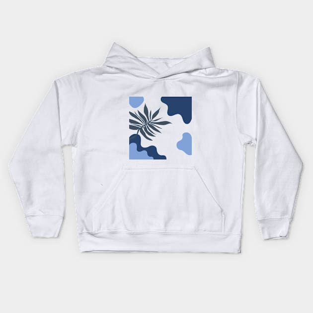 Diseño Abstracto en Azul Kids Hoodie by FunPrintCraftTienda